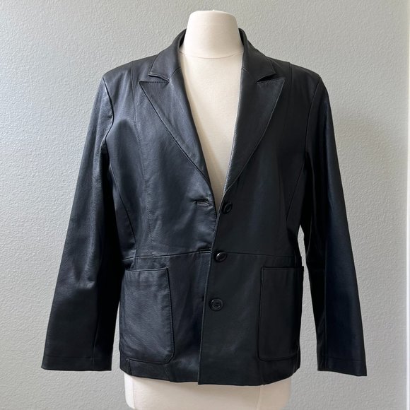 Real Leather Blazer - Picture 1 of 4